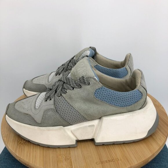 MM6 Maison Margiela Classic Chunky Platform Suede Sneakers Grey Blue Multi 5.5 - Picture 15 of 16
